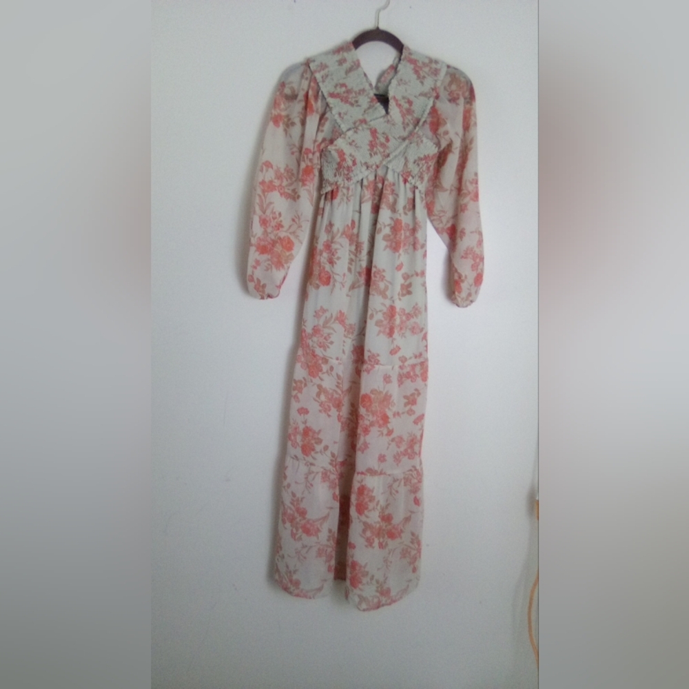 FOREVER 21 Floral Maxi Dress SIZE MEDIUM 26BUST 25 WAIST 54 LENGTH - Picture 5 of 8